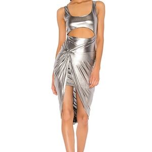 Gunmetal Metallic Silver Superdown dress XS